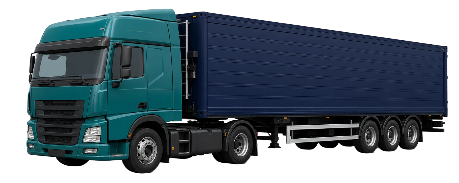 European tractor unit with a three-axle walking-floor semi-trailer